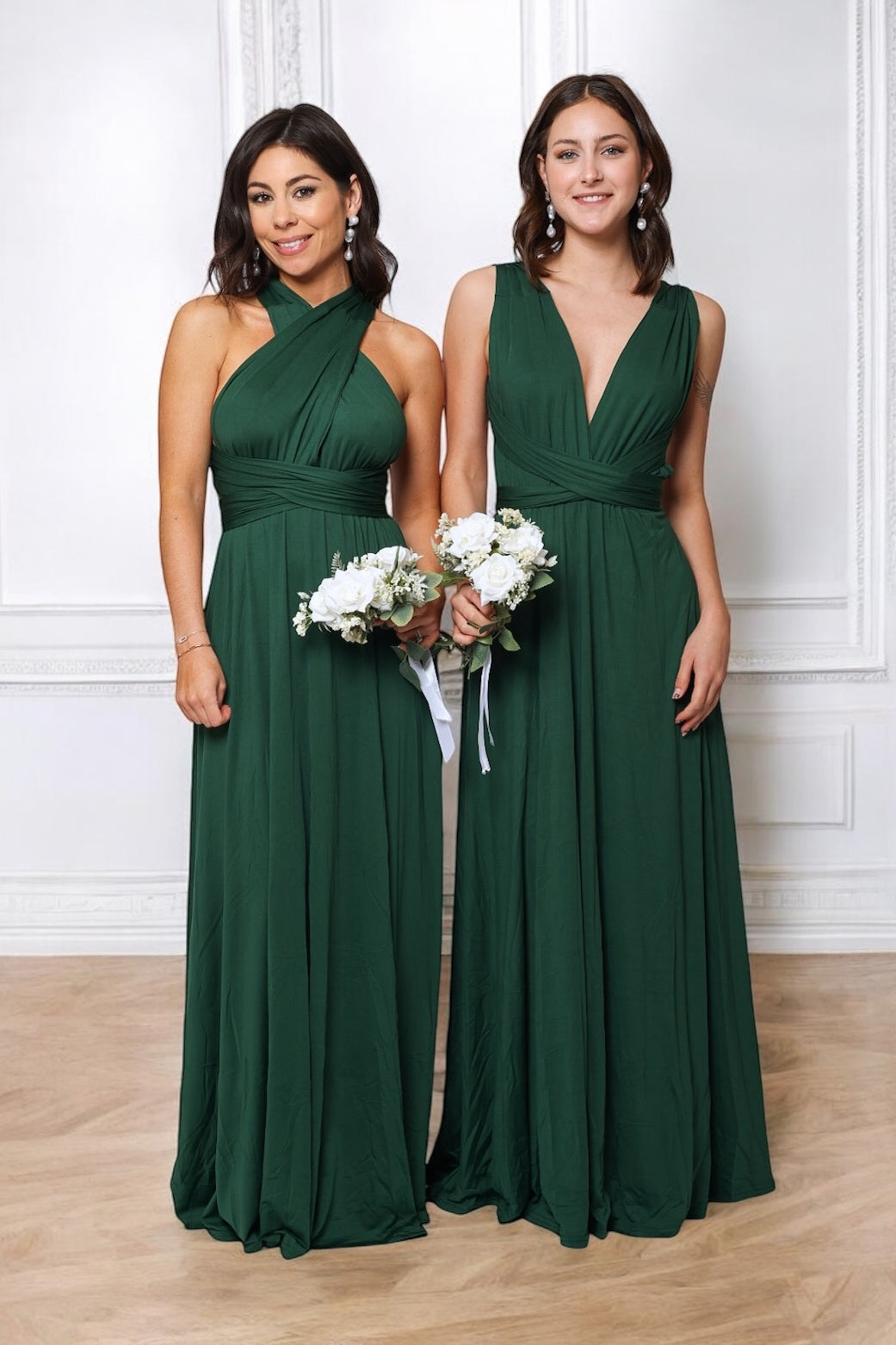 Vert émeraude Robe Longue Vert Bouteille Robe Demoiselle D Honneur