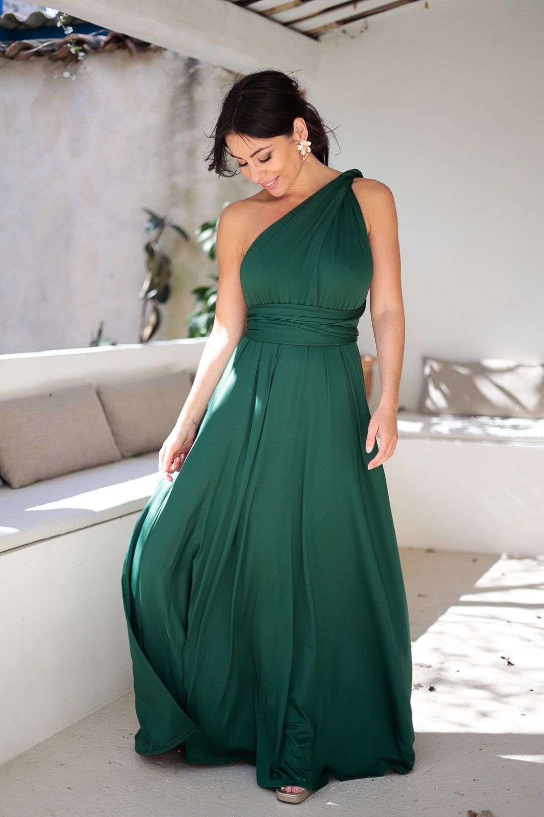 Robe multi positions emeraude OLYMPIA Les robes de Colette